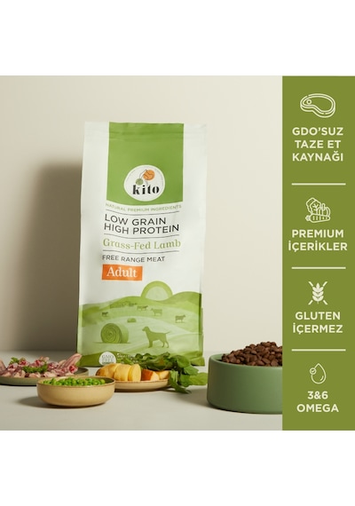 Kito Doğal Besi Kuzu Etli Yetişkin Köpek Maması 7 KG