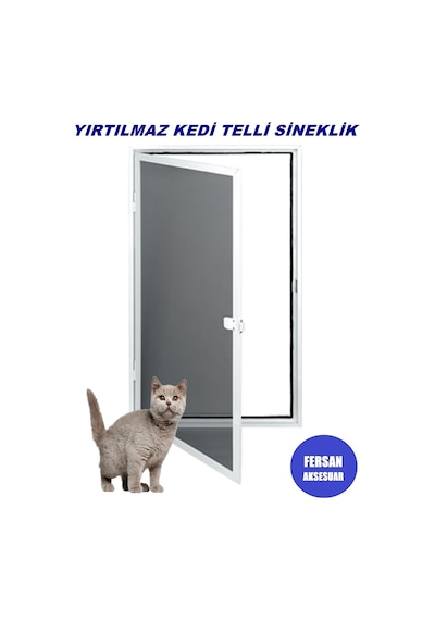 Yırtılmaz Kedi Telli Pet Tül Menteşeli Sineklik Takımı Pencere