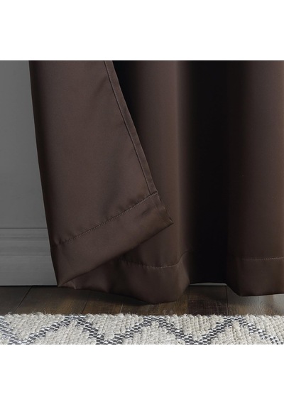 Easton Enerji Tasarruflu Karartma Sekmeli Perde Paneli, 101,6 Cm X 160 Cm, Çikolata