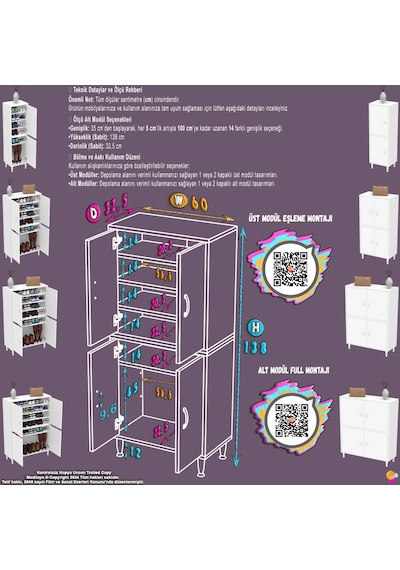 Efna Ayakkabılık - Kapaklı 4 Raf 6 Bölmeli Dar Alanlar İçin Çok Amaçlı Dolap 60 Cm Genişlik Beyaz Efna Ayakkabılık - Kapaklı 4 Raf 6 Bölmeli Dar Alanlar İçin Çok Amaçlı Dolap 60 Cm Genişlik Beyaz
