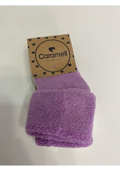 Caramell Kız Çocuk 2'li Havlu Çorap Düz 001