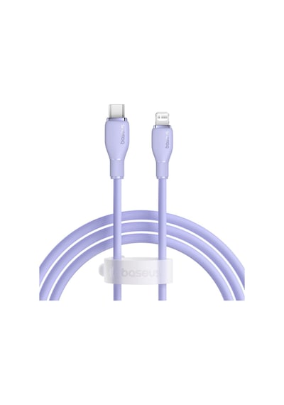 Baseus Pudding 1.2 M Hızlı Şarj Özellikli Type-C to Lightning 20 W Kablo Mor