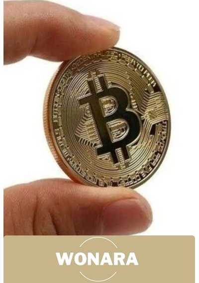 Özel Kutulu Altın Rengi Bitcoin Hatıra Parası Kripto Koleksiyonluk Hediyelik Madeni Para 2 Adet