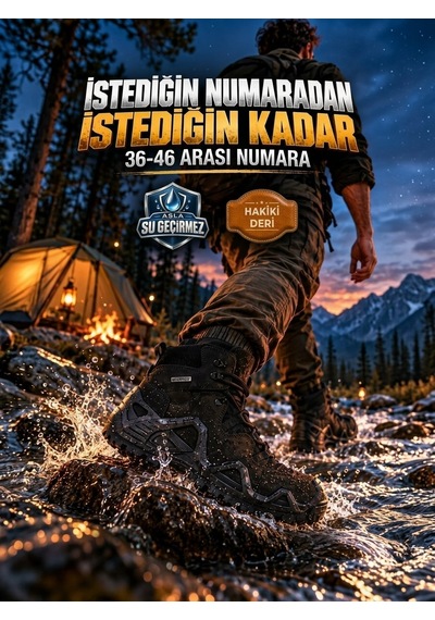 Nstil Günlük Erkek Siyah Hakiki Deri Bot Bağcıklı Tırtık Kaymaz Taban Outdoor Ayakkabı X03