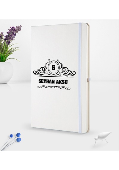 Kişiye Özel İsimli Beyaz Termo Deri Defter 16X24Cm Model 33