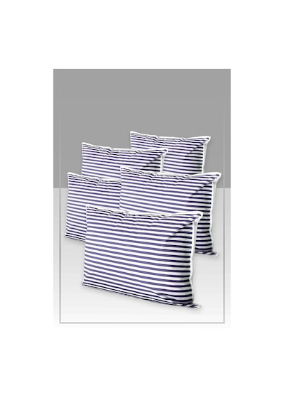 5'li Set Yastık Düzenleyici Hurç Lacivert Çizgili 50x70 Cm Lacivert
