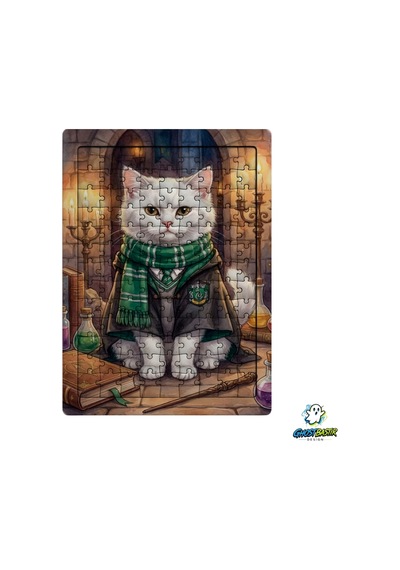 Ghostbastır Design Harry Potter Syltherin Kedili 99 Parça Ayaklı Puzzle Dekoratif Çocuk Yapbozu 0189