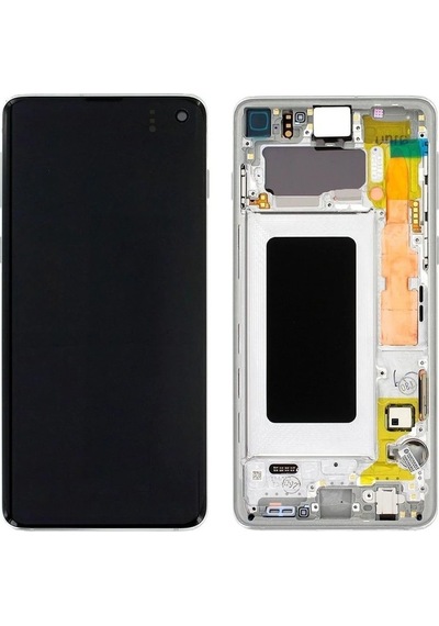 Samsung Galaxy Uyumlu S10 Sm-g973 Lcd Ekran Dokunmatik Çıtalı Beyaz Belirtilen