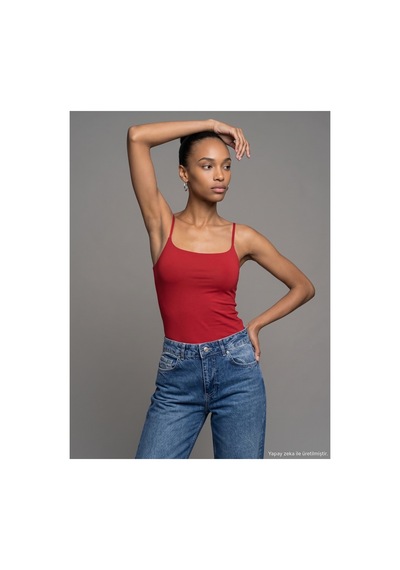 Dilvin 21200 Bra-free Askılı Top Kırmızı
