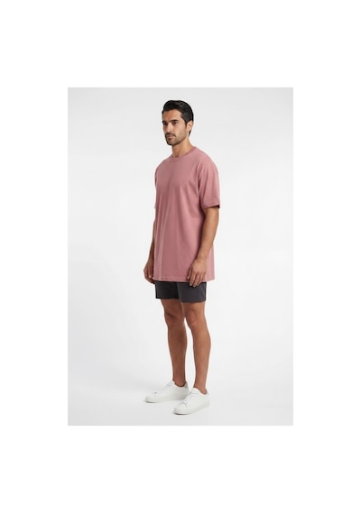 Lixa Basic Pembe Oversize Erkek T-shirt 141051 Siyah