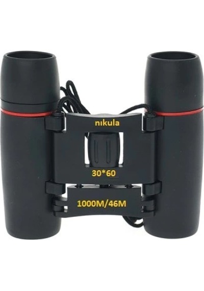 30x60 Cepte Taşımalı Kauçuk Kaplamalı Mini Dürbün-siyah Çok Renkli