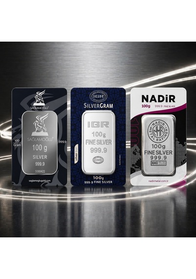 Sanal Kuyumculuk 100 Gram Külçe Gümüş