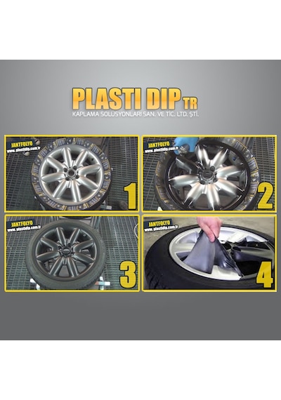 Jant Folyo 4Lü Set - Mat Siyah