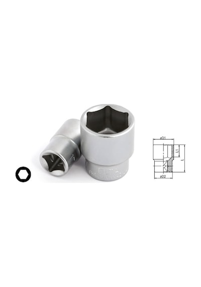 Elta 1115 06 0030 30mm 1/2 Altı Köşe Lokma Anahtar Mm