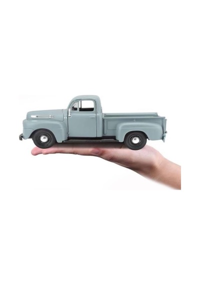 Maisto Lisanslı Metal 1:25 Ford F-1 Pickup 1948 Kapıları Ve Bagajı Açılabilir Oyuncak Model Araba Gri