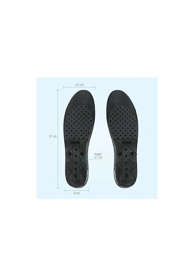 Mucit Home 7 Cm Tam Boy Uzatıcı Tabanlık Hava Yastıklı Boyuzatan Ayakkabı Tabanlığı Gizli Topuk Yükseltici