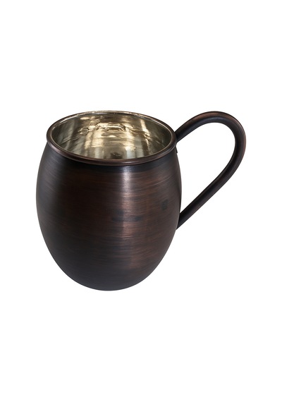 Cuvesta Modern El Yapımı Modern Bakır Bardak Oksit Renk 8x10cm