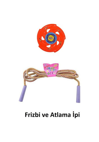 Frizbi Oyun Seti Çeşitleri atlama İpi - Plastik Top Frizbi ve Popit