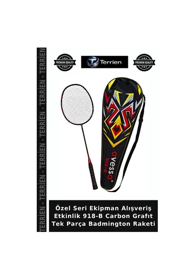 Özel Seri Ekipman Alışveriş Etkinlik 918-b Carbon Grafıt Tek Parça Badmington Raketi