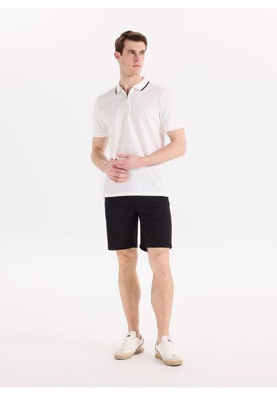 Fabrika Kırık Beyaz Erkek Slim Fit Polo T-shirt F6sm-tst 2057