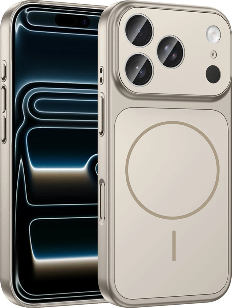 Apple Uyumlu iPhone 17 Pro Kılıf M-safe Şarj Özellikli Kamera Korumalı Formen Kılıf Gri