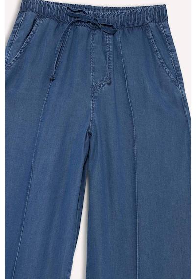 Defacto Pull On Wide Leg Yüksek Bel Uzun Akışkan Kumaş Yıkamalı Pantolon D8243AX25SM Mavi Defacto Pull On Wide Leg Yüksek Bel Uzun Akışkan Kumaş Yıkamalı Pantolon D8243AX25SM Mavi
