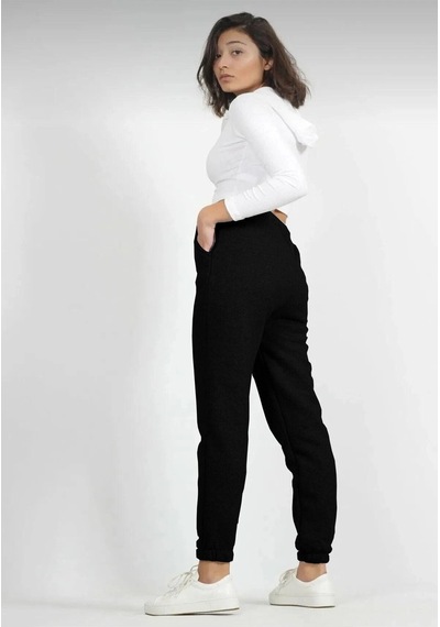 Tarzsokak Lion Company Unisex 2ip Şardonlu Kışlık Eşofman Altı Esf01 Siyah