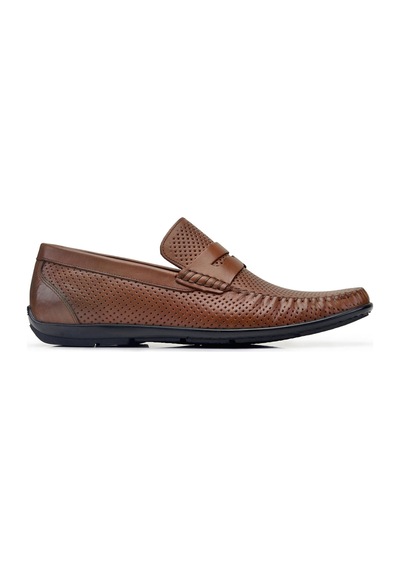 Taba Yazlık Loafer Erkek Ayakkabı -32053- Taba