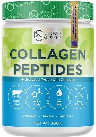 Natures Supreme Collagen Peptides Powder 300 Gr Aromasız