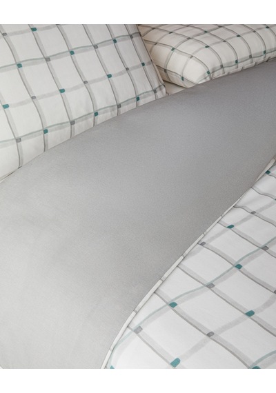 Stripe Harmony Kolay Ütülenir Çift Kişilik Nevresim Seti 200x220 Cm Gri-yeşil