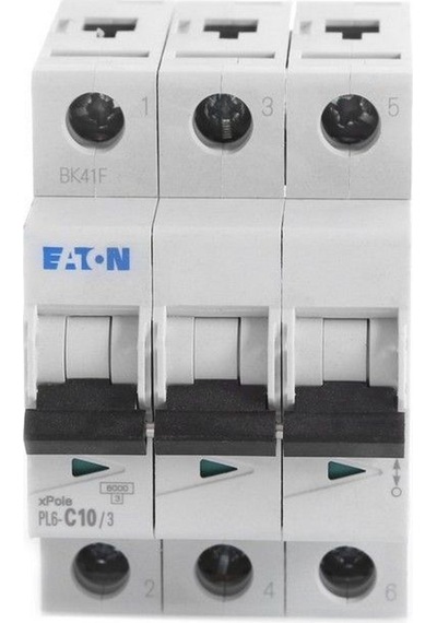 Eaton 286599 Minyatür Devre Kesici - 6ka - C Eğrisi - 3x10a