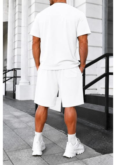 Cool Tarz Erkek Oversize Basic Tişört Şort Takımı %100 Pamuk Yazlık Rahat Günlük İkili Takım Beyaz Beyaz Cool Tarz Erkek Oversize Basic Tişört Şort Takımı %100 Pamuk Yazlık Rahat Günlük İkili Takım Beyaz Beyaz
