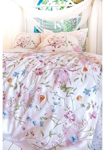 Çift Kişilik Nevresim Takımı Ranforce 200x220 Gwen Anew Pembe