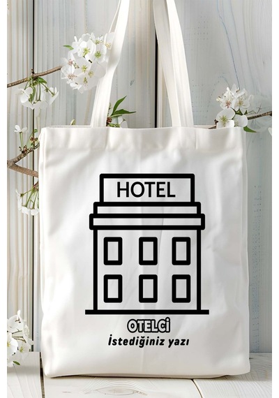 Art Hediye Otelci Baskılı Bez Omuz Çantası Kişiye Özel Model 18 Çok Renkli