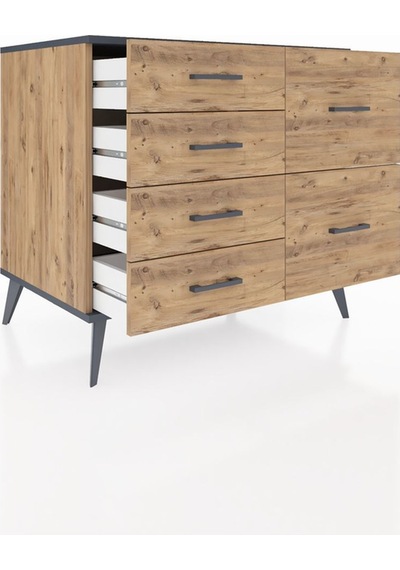 Kronos Şifonyer 6 Çekmeceli 88x59x80 Çam-antrasit/çam Antrasit/çam Kronos Şifonyer 6 Çekmeceli 88x59x80 Çam-antrasit/çam Antrasit/çam