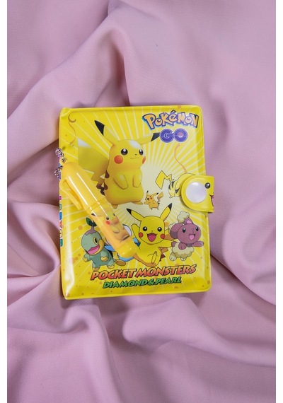 Pokemeon Desenli Mini Not Defteri Ve Tükenmez Kalem Set
