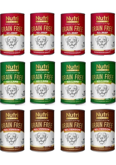 Nutri Canin Tahılsız 3 Çeşit Karma Köpek Konserve 400 Gr. X 12 Adet