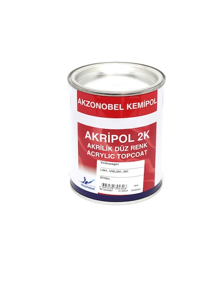 Akzonobel Akripol 2k Düz Renk-siyah-l041. Vw041. 041- 1 Lt.