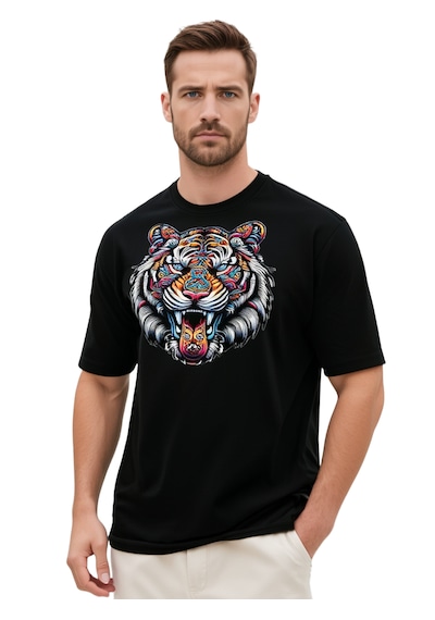 Kaplan Oversize Unisex T-shirt Siyah