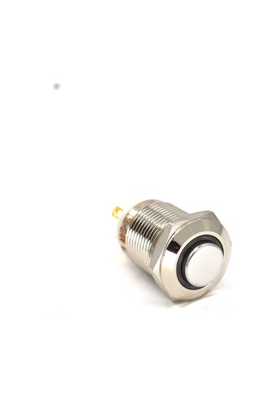 12V Kırmızı Işıklı Yuvarlak Metal 12 MM Yaylı Buton Anahtar