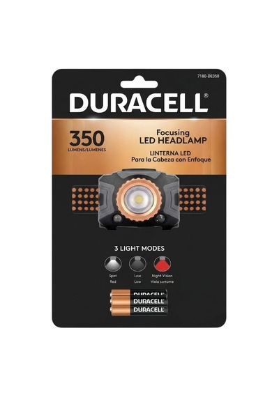 Duracell 350 Lümen Ledli Kafa Feneri + 3 Aaa Piller Dahil Çoklu Renk