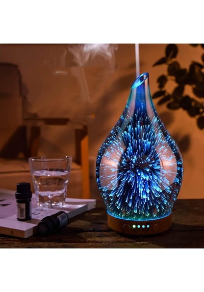 7 Renk Led Işıklı Aromaterapi Difüzör / Zaman Ayarlı Hava Nemlendirici / Otomatik Kapanma / Gece Lambası Özellik