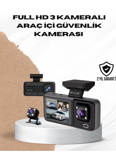 Wi-fi Bağlantılı Full Hd Araç Kamera Seti 3 Kameralı Park Koruma Ve Döngü Kayıt 1