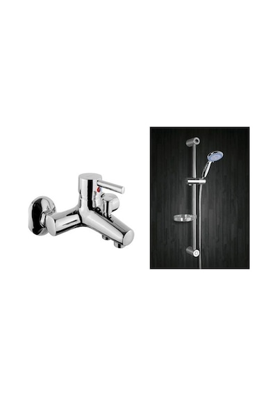 Erce Delta Banyo Bataryası Sürgülü Duş Takımı Krom
