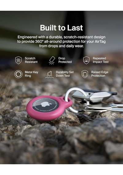 Belkin Airtag Için Anahtarlıklı Kılıf - Pembe