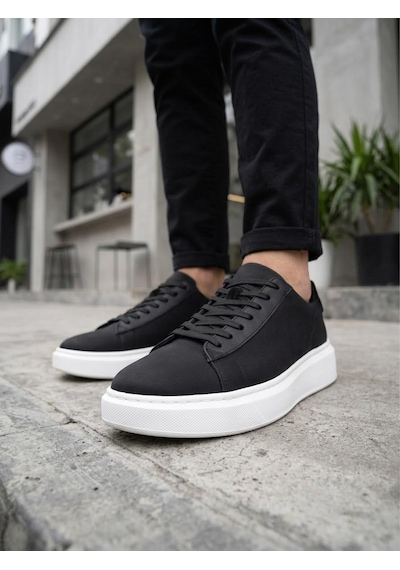 Gamelu Nevermınd Erkek Bez Memory Foam Sneaker Ayakkabı Siyah