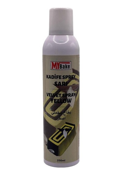 My Bake Sarı Kadife Gıda Boyası Sprey 250 Ml