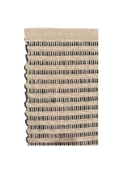 Dolce Vita Halı Cross 698 White Black Jüt Halı Bej