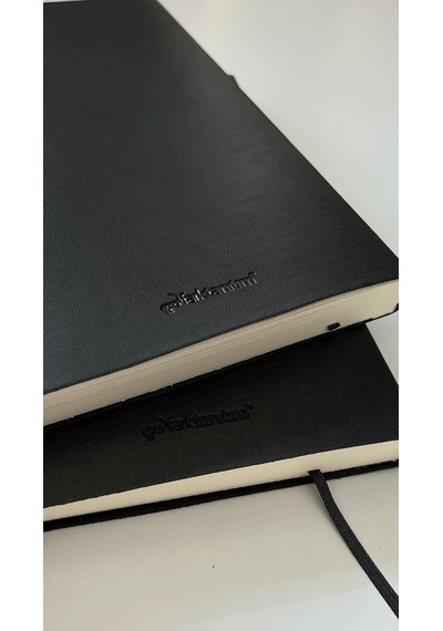 Defter, Çizgisiz Not Defteri, Siyah Termo Deri Kapaklı Çizgisiz Not Defter, 128 Yaprak A5 Planlama Not Defteri, Ofis Ve Kırtasiye, Plan, Notebook 14cm X 21 Cm
