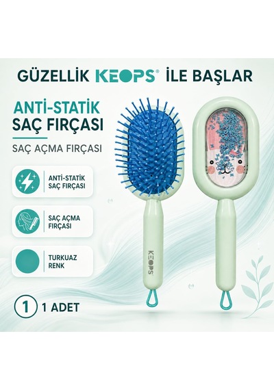 Saç Açma Ve Tarama Fırçası, Saç Fırçası Turkuaz